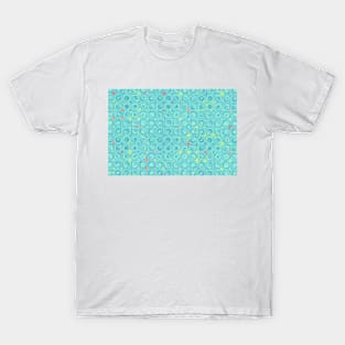 Teal Bubble Texture T-Shirt